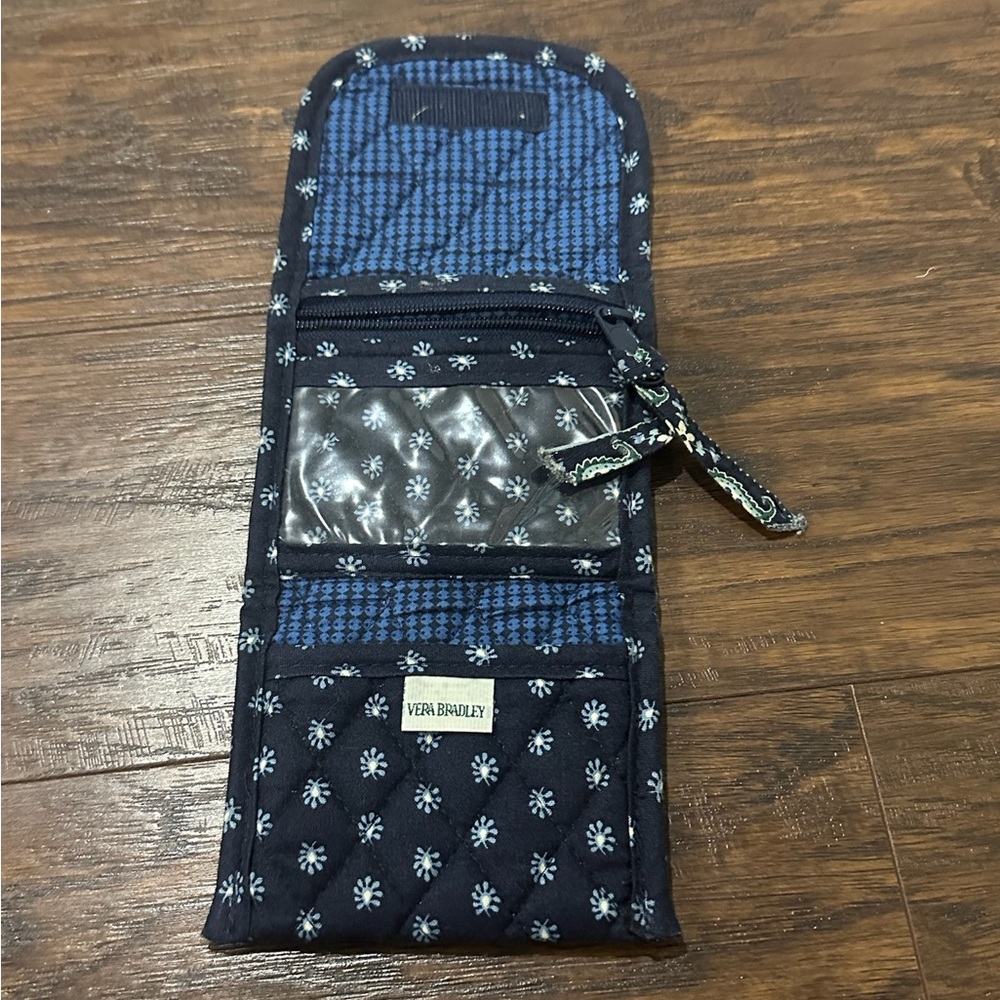 Vera Bradley Women's Blue, White & Green Tri-Fold Wallet - Picture 4 of 10
